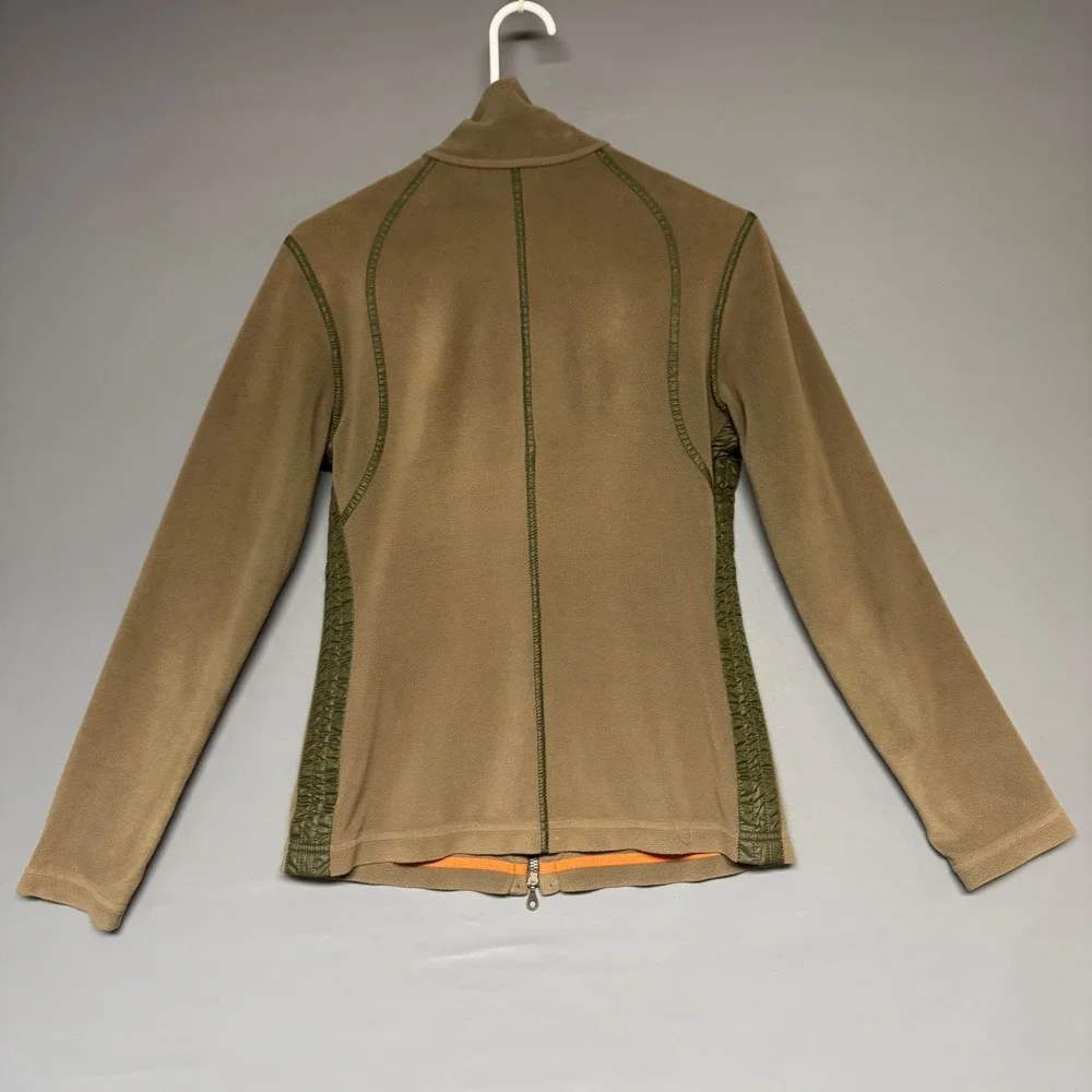 Frauenschuh Austria Fleece Jacket Full Zip Olive Green Womens Size 2 S/M riri